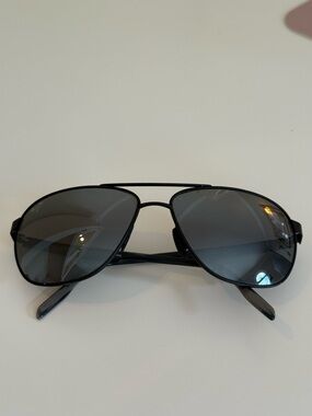 Maui Jim Mens Castle Aviator Sunglasses in Black/Neutral